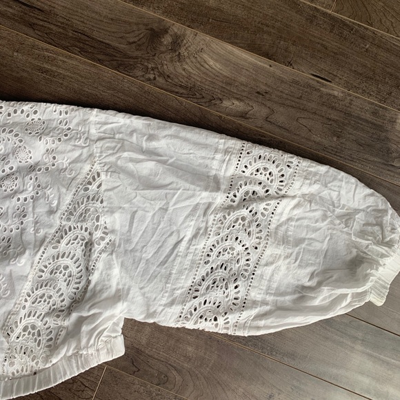 Topshop white linen top - Picture 4 of 4